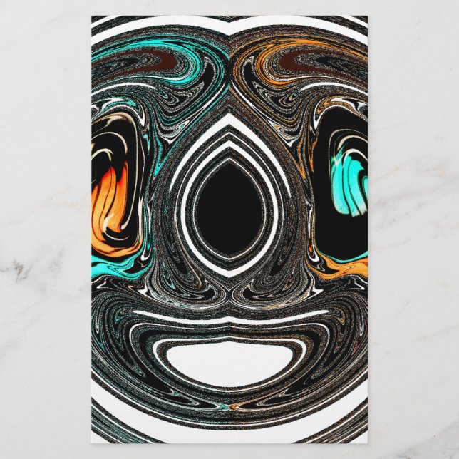 Papelería Imagen de arte en textura de cebra de origen étnic (Anverso)