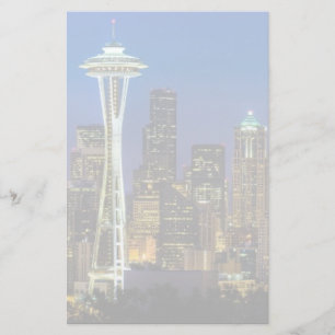 Papelería Imagen del horizonte de Seattle en horas de mañan