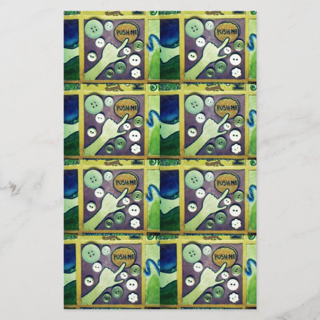 Papelería Impresión contemporánea de arte de mosaico - Un ju (Anverso)