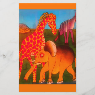 Papelería Impresión de arte animal africano