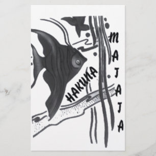Papelería Impresión de arte de pescado de Hakuna Matata
