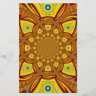 Papelería Impresión de arte en Kaleidoscope dorado