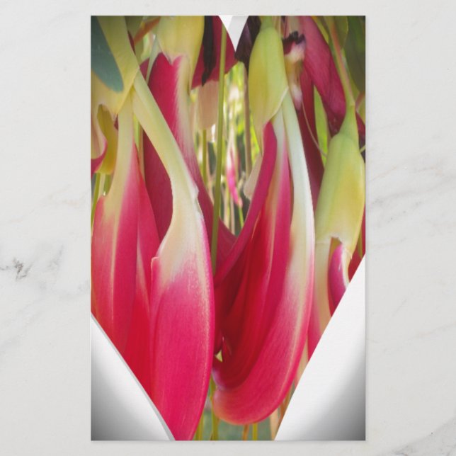 Papelería Impresión de arte floral cardíaco (Anverso)