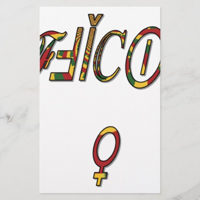 Papelería Impresión de arte "OFICIAL" de símbolo femenino in (Anverso)
