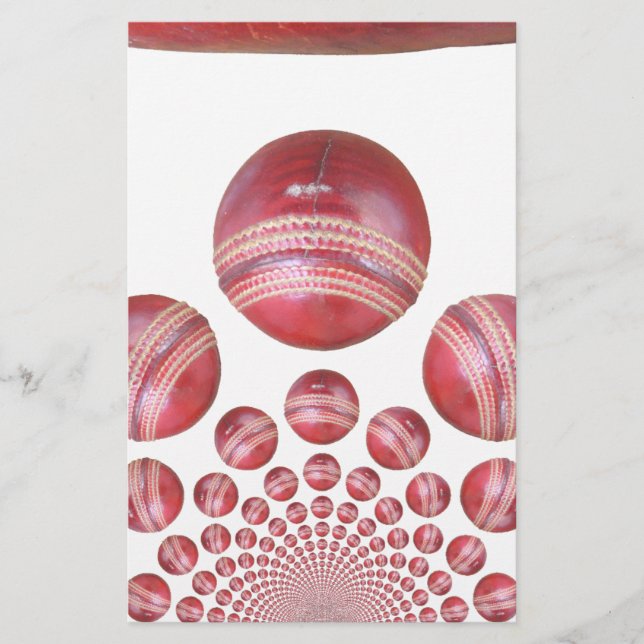 Papelería Impresión de bolas de cricket para aficionados al  (Anverso)