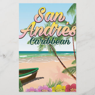 Papelería impresión de cartel de viaje a la isla de San Andr