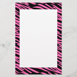 Papelería Impresión de cebra rosa y negro caliente