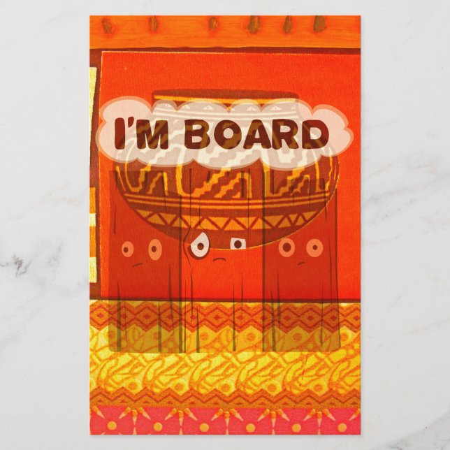 Papelería Impresión de colores tradicionales africanos rojos (Anverso)