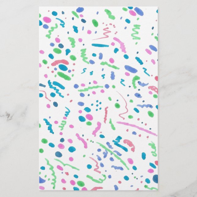 Papelería Impresión de confetti pastel (Anverso)