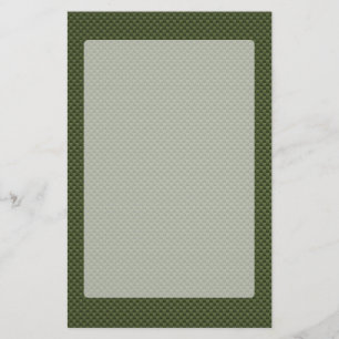 Papelería Impresión de fibra de carbono verde del ejército