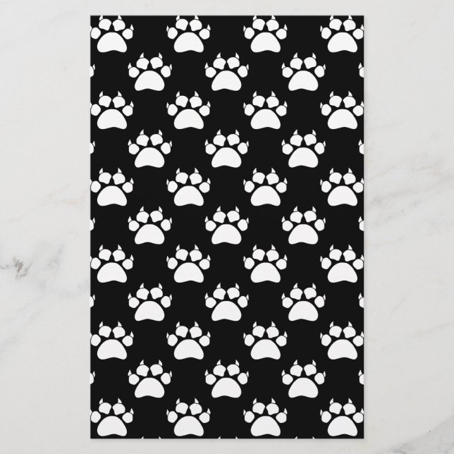 Papelería Impresión De Patrones De Patas Y Cuchillos De Gato (Anverso)