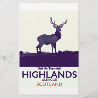Papelería Impresión de vacaciones en Glencoe, Highlands esco