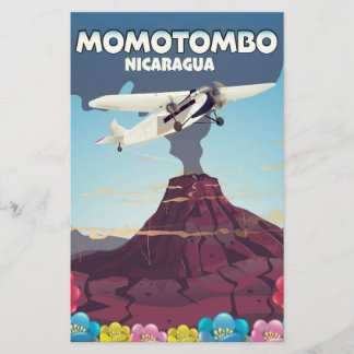 Papelería Impresión de viaje al volcán Momotombo Nicaragua.
