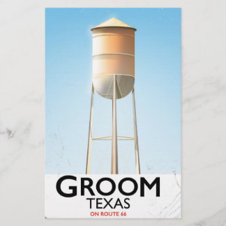 Papelería Impresión de viaje de Groom Texas Ruta 66 American