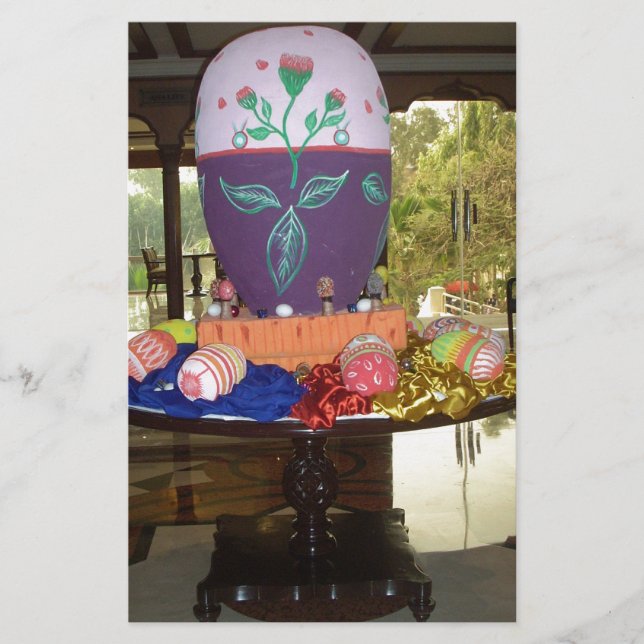 Papelería Impresión decorada de Huevos de Pascua (Anverso)