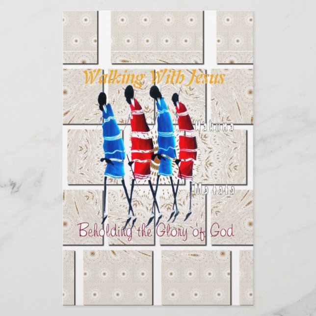 Papelería Impresión del arte cristiano masái morans (Anverso)