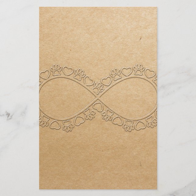 Papelería Impresión infinita de la pintura de perro de amor (Anverso)