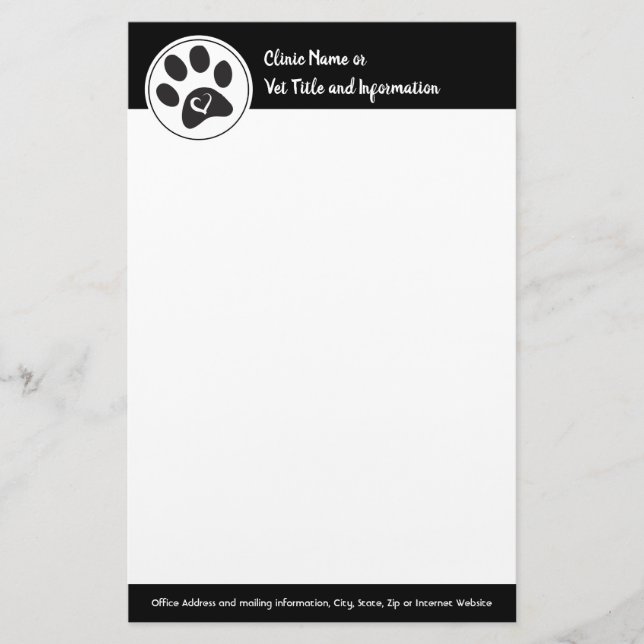 Papelería Impresión personalizada clínica veterinaria de la (Anverso)