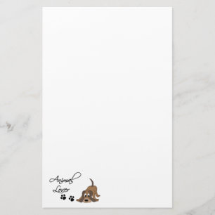 Papelería Impresiones animales del perro y de la pata del