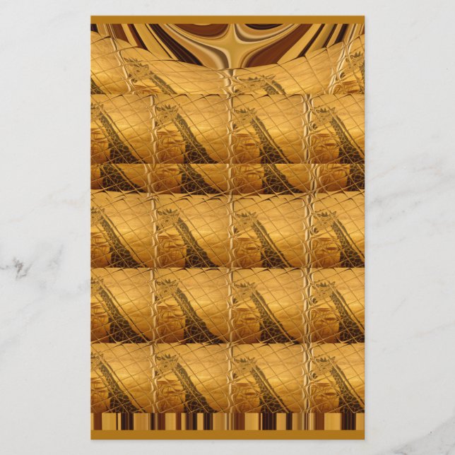Papelería Infinity Golden Giraffe Animal Motiart Print (Anverso)