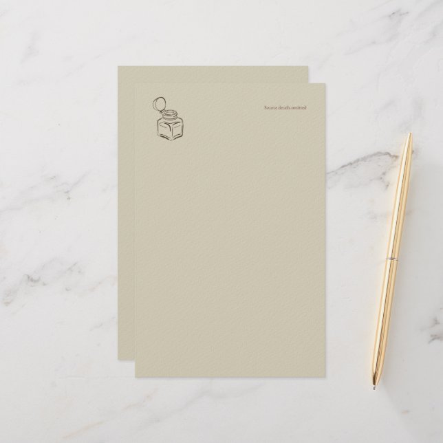 Papelería Ink pot-Forgotten Archive- Minimalist  (Anverso/Reverso In Situ)