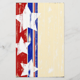 Papelería Inmóvil de madera patriótico