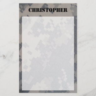 Papelería Inmóvil personalizada Camo del ACU