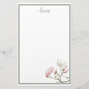Papelería Inmóvil personalizada magnolia sabia