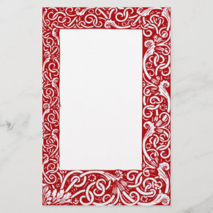 Papelería Inmóvil rojo del renacimiento