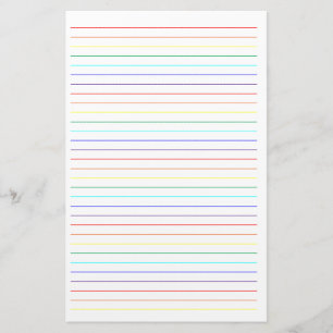 Papelería Inmóvil simple alineada arco iris