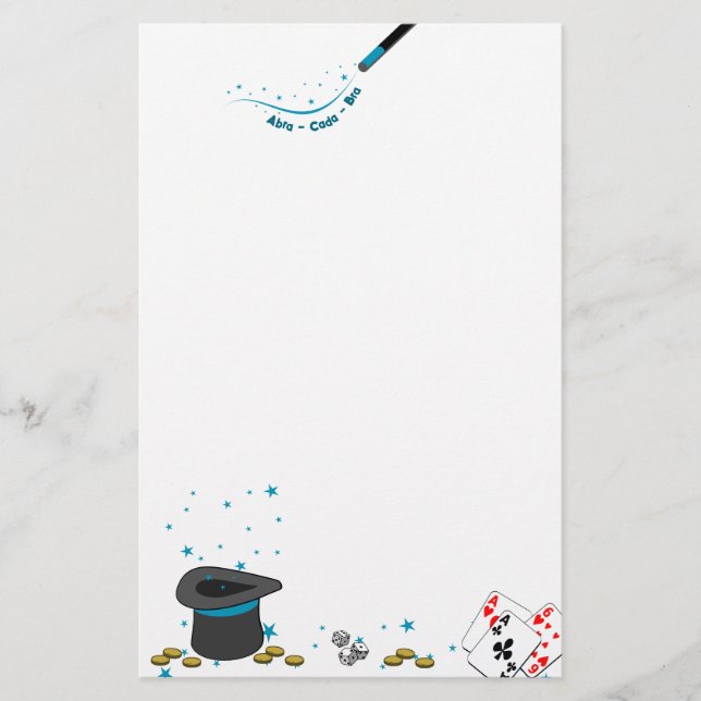 Papelería Inserción de libro mágico Abra-cada-bra (Anverso)