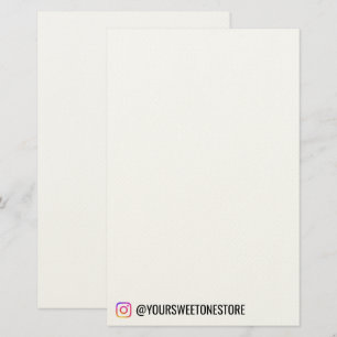 Papelería Instagram Handle  Nombre l Icono de Redes Sociales