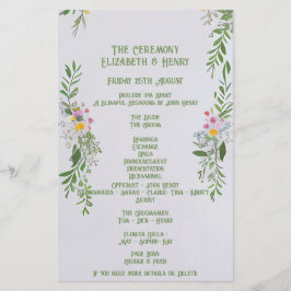 Papelería Invitación a la ceremonia de Boda de Flores Silves
