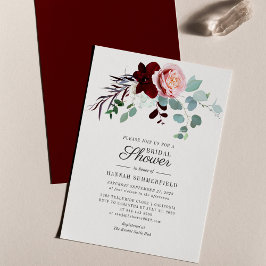 Papelería Invitación a la ducha nupcial con eucalipto floral
