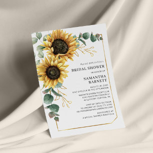 Papelería Invitación a la ducha nupcial de Sunflower Eucalyp