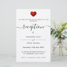 Invitación a la recepción del Sencillo Corazón Roj