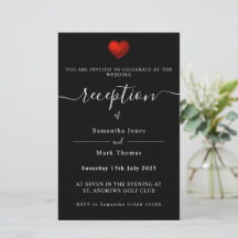 Invitación a la recepción del Sencillo Corazón Roj