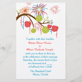 Papelería invitación de boda Fiesta Wonderland