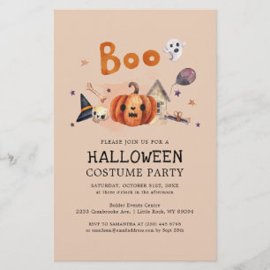 Papelería Invitación de calabaza para fiesta de disfraces de