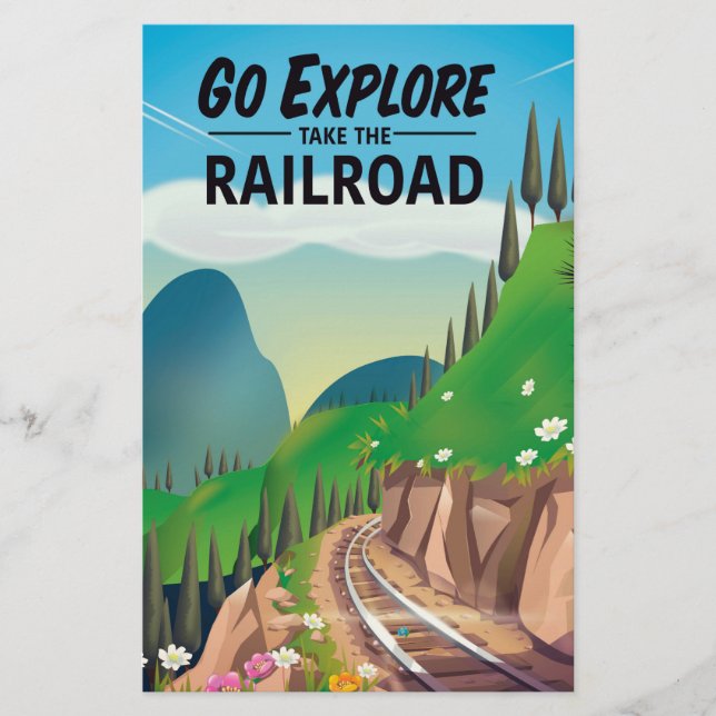 Papelería Ir a Explorar tomar el Ferrocarril (Anverso)