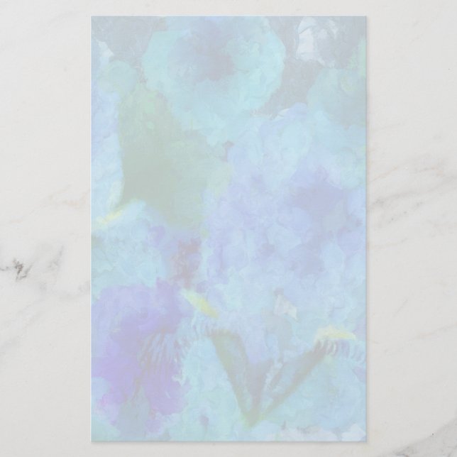 Papelería Iris azul (Anverso)