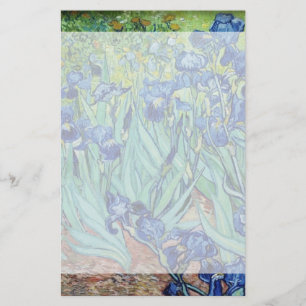 Papelería Iris de Vincent van Gogh. Arte famoso.