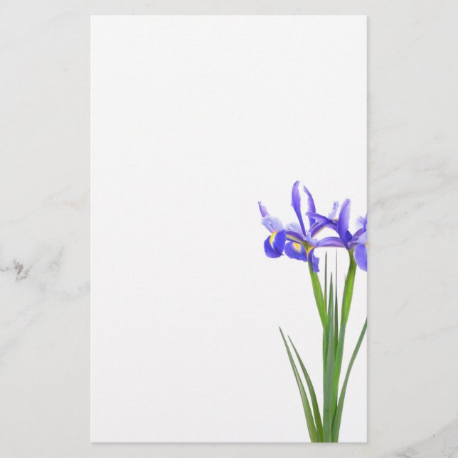 Papelería Iris púrpura (Anverso)