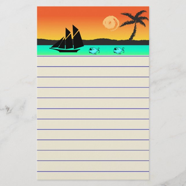 Papelería Island Sunset (Anverso)