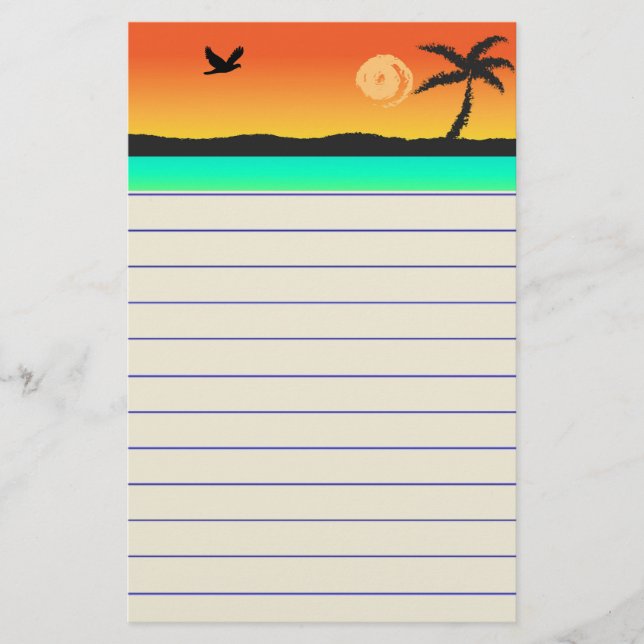 Papelería Island Sunset (Anverso)