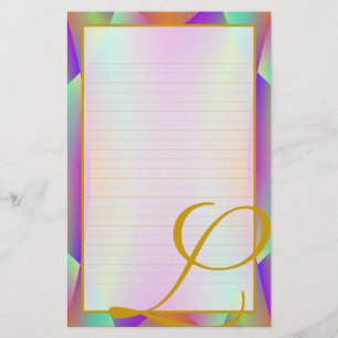 Papelería J Monogram "On Stage Purple" Fine Lined Stationery