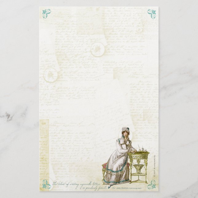 Papelería Jane Austen inspiró los efectos de escritorio I (Anverso)