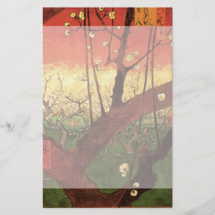 Papelería Japonismo: Árbol de ciruelas floridas por Vincent