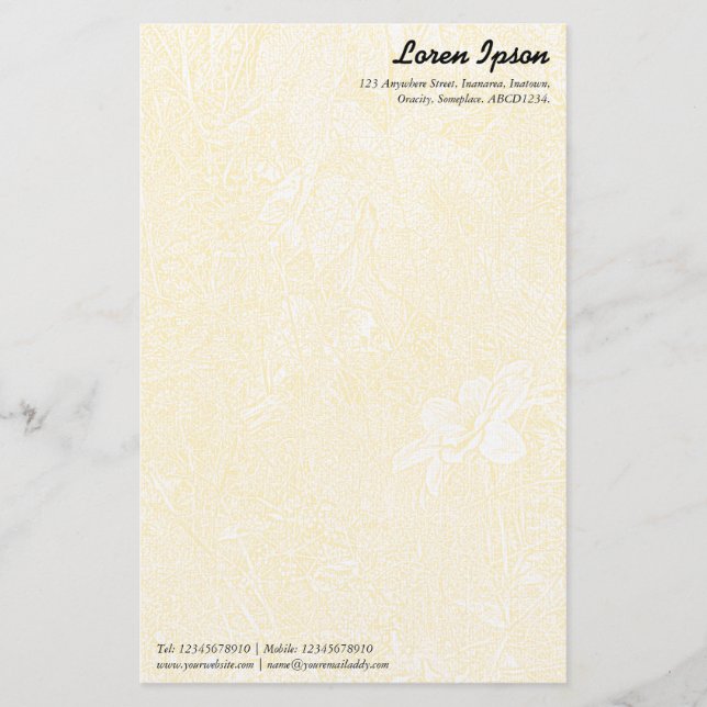 Papelería Jardín - Ámbar sutil (Anverso)