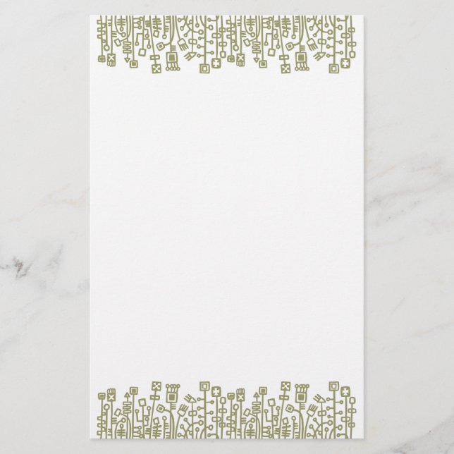 Papelería Jardín Cibernético - Caqui (Anverso)